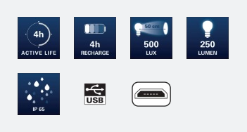 Berner AKU čelová svítilna 2v1